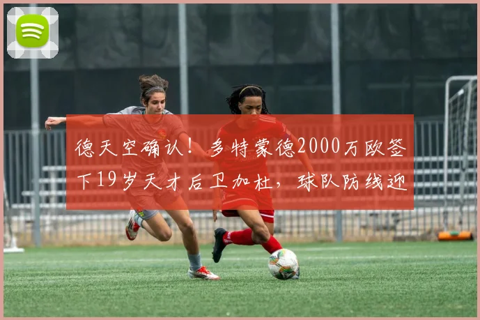 德天空确认！多特蒙德2000万欧签下19岁天才后卫加杜，球队防线迎新希望